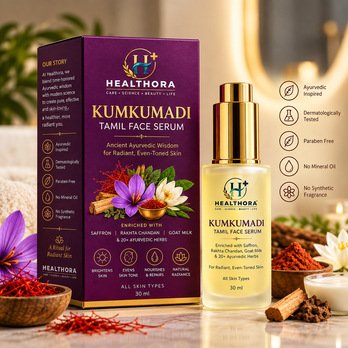 Healthora™ Kumkumadi Tamil Face Serum