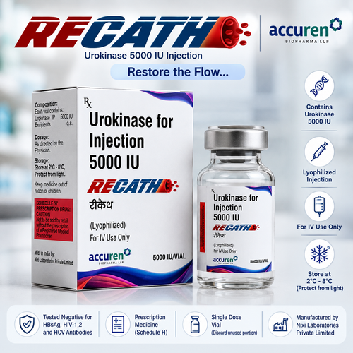 RECATH 5000 IU Injection – Urokinase