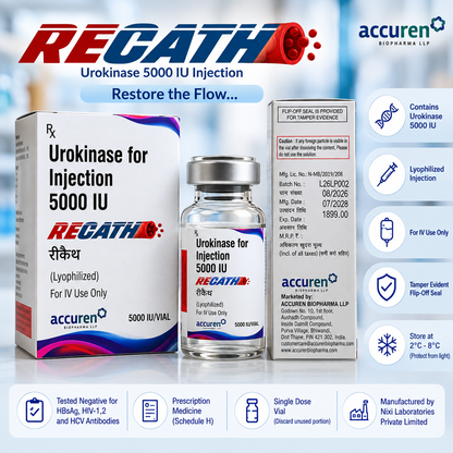 RECATH 5000 IU Injection – Urokinase